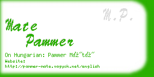 mate pammer business card